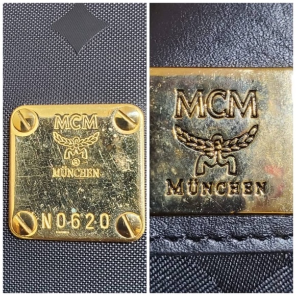 Authentic MCM Signature Visetos Monogram Boston Bag with Strap - Picture 12 of 12